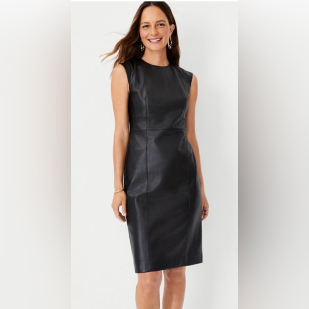 Black Vegan Leather Dress